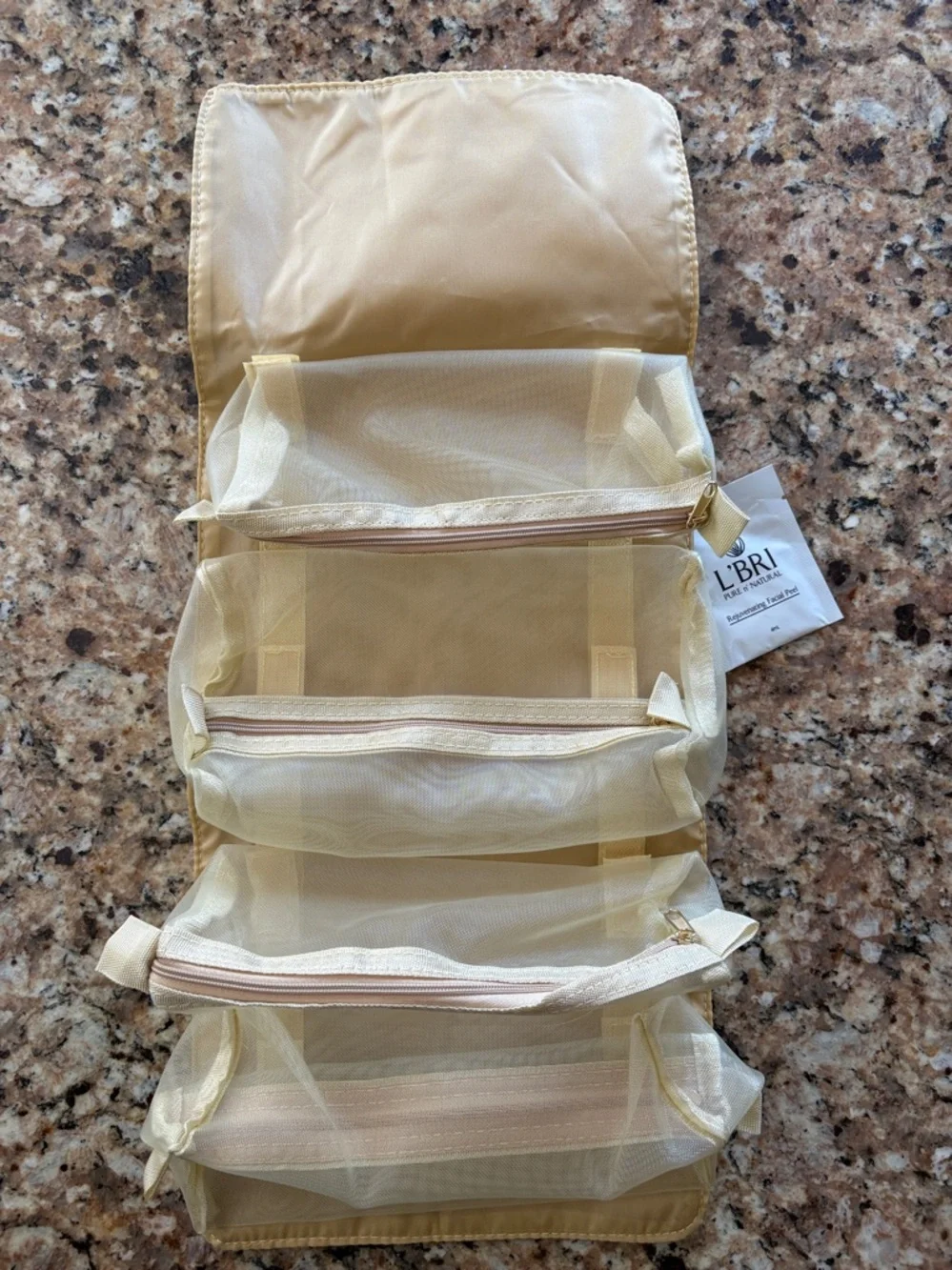 Golden Glow Roll Up Bag for Bath/Body/Cosmetics/Hair